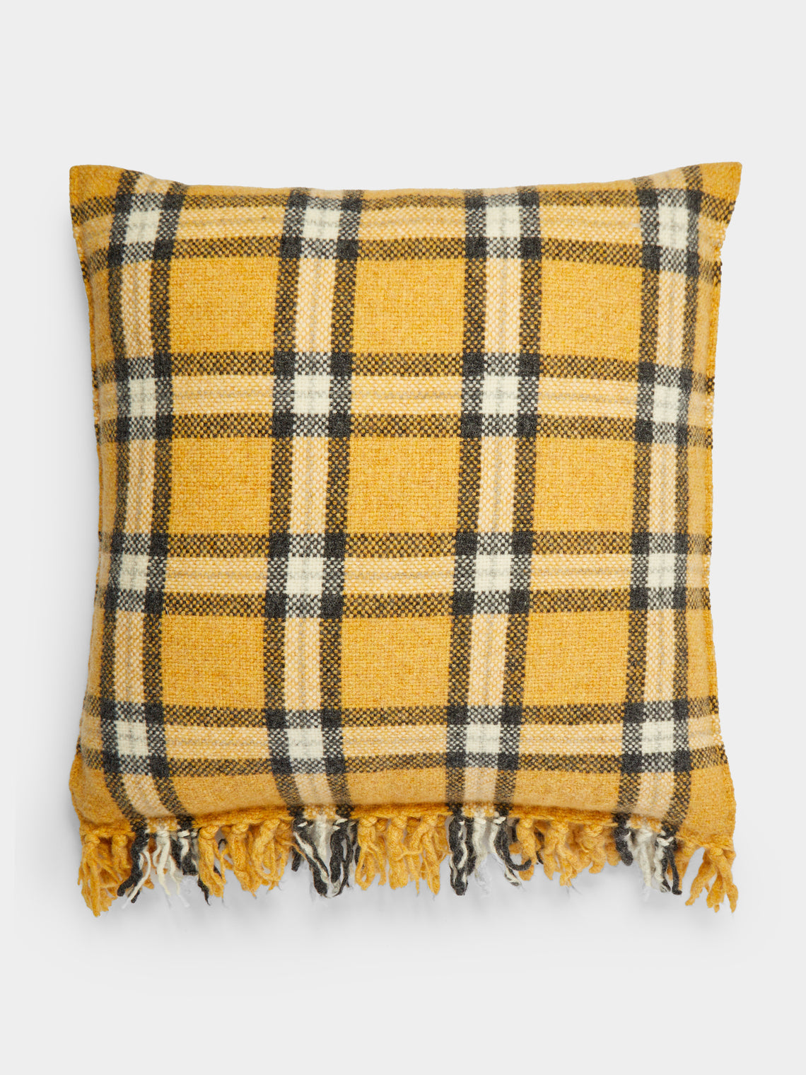 Hollie Ward - Archthine Handwoven Shetland Wool Check Cushion -  - ABASK