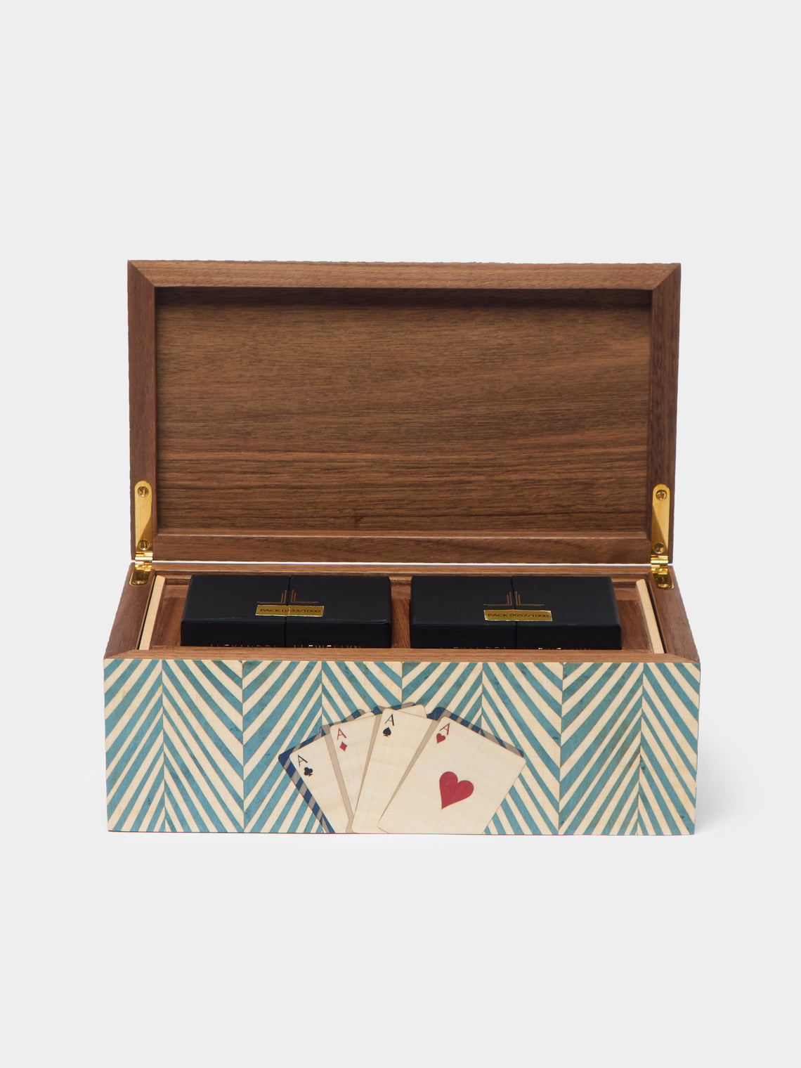 Alexandra Llewellyn - Turquoise Wood Playing Cards Box -  - ABASK