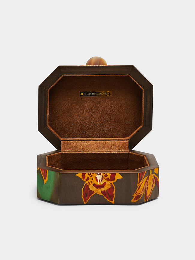 Silvia Furmanovich - Orchids Marquetry Wood Jewellery Box -  - ABASK