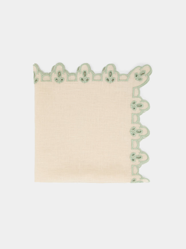 Borgo delle Tovaglie - Amalfi Embroidered Linen Napkins (Set of 4) -  - ABASK - 