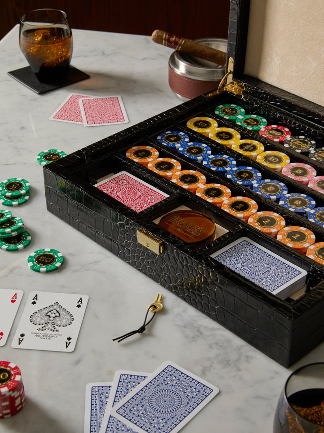 Renzo Romagnoli - Hold'Em Leather Poker Set -  - ABASK