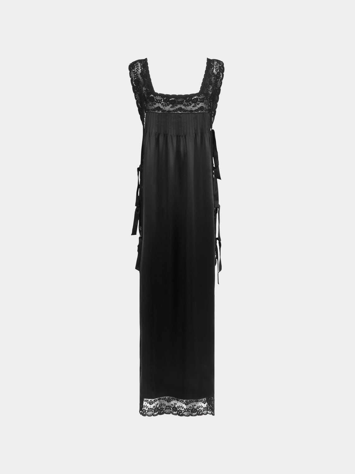 Loretta Caponi - Fiocchini Silk and Lace Long Dress | Size: S -  - ABASK