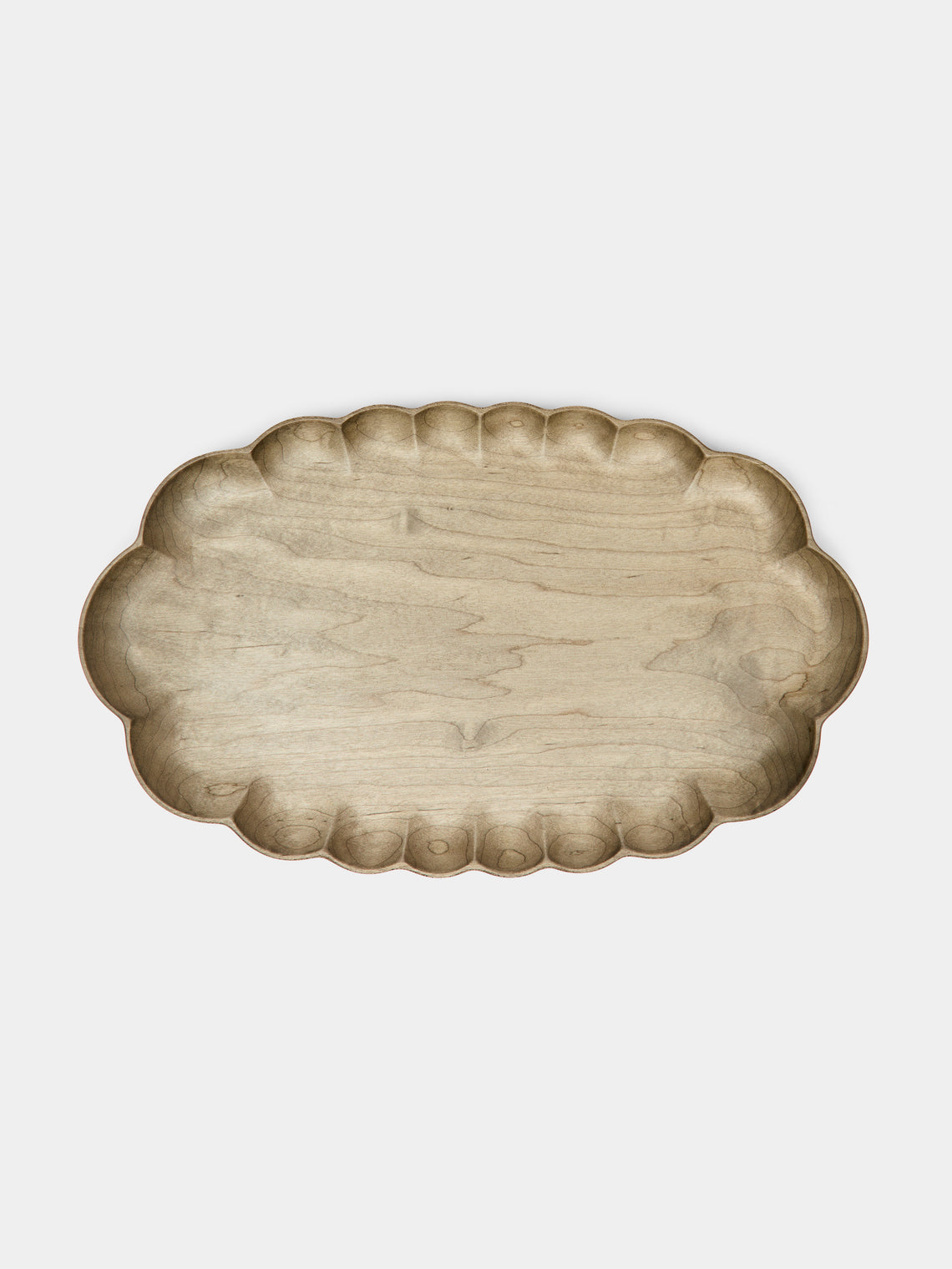 Ifuji - Rinka Hand-Carved Wood Oval Tray -  - ABASK - 