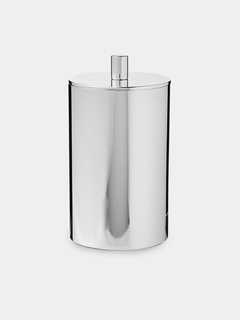 Decor Walther - Chrome Tall Lidded Box - Silver - ABASK - 