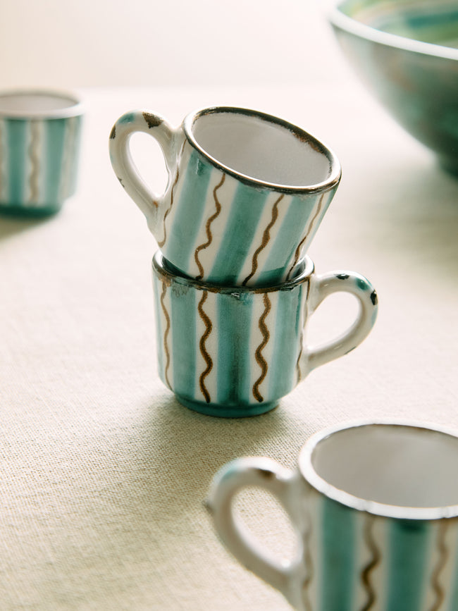 Ceramica Pinto - Vietri Hand-Painted Ceramic Espresso Cups (Set of 4) -  - ABASK