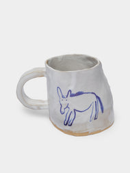 Liz Rowland - Donkey Hand-Painted Ceramic Mug -  - ABASK - 