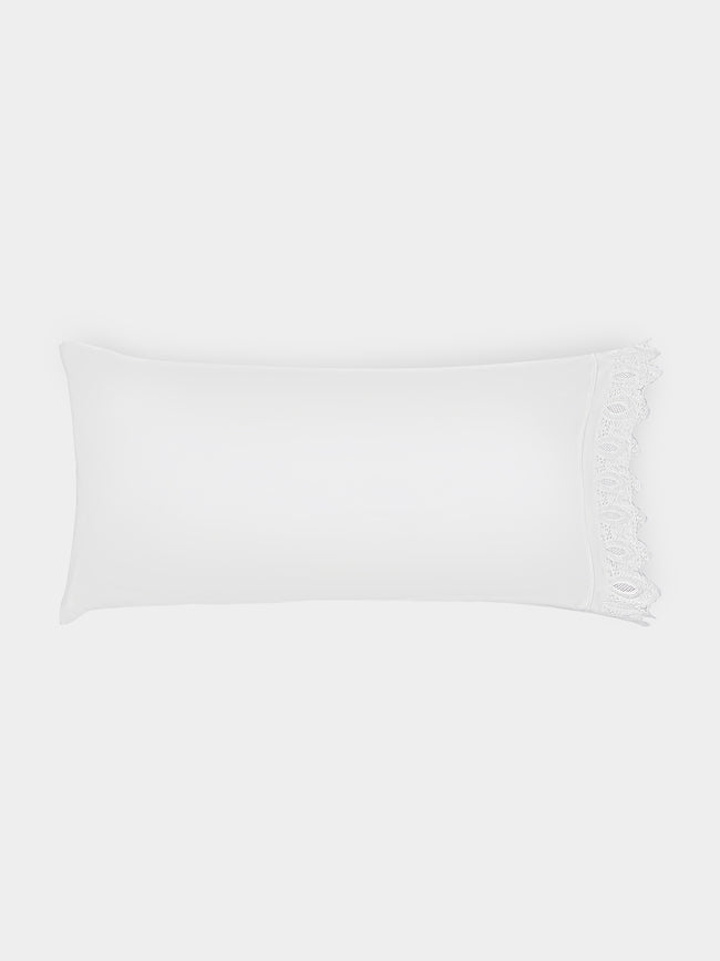 Los Encajeros - Mimi Lace-Appliqué Cotton King Pillowcases (Set of 2) - White - ABASK - 