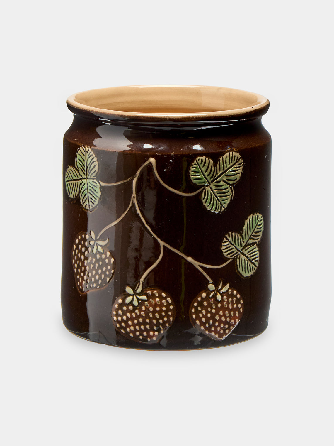 Poterie d’Évires - Cherries and Berries Hand-Painted Ceramic Jars (Set of 3) -  - ABASK