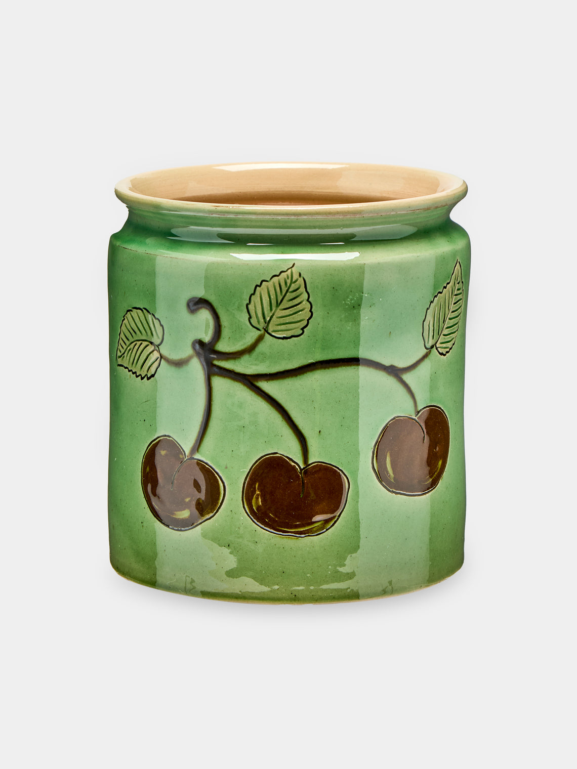 Poterie d’Évires - Fruits Hand-Painted Ceramic Ceramic Jars (Set of 3) -  - ABASK