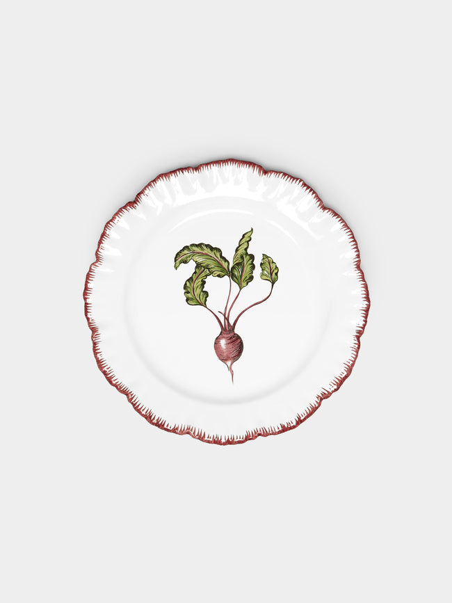 Atelier Soleil - Vegetable Garden Radish Hand-Painted Ceramic Side Plate -  - ABASK - 