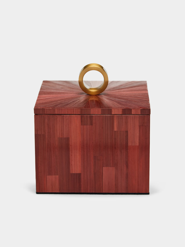 Ruda Studio - Weave Rye Straw Inlay Wood Jewellery Box -  - ABASK - 