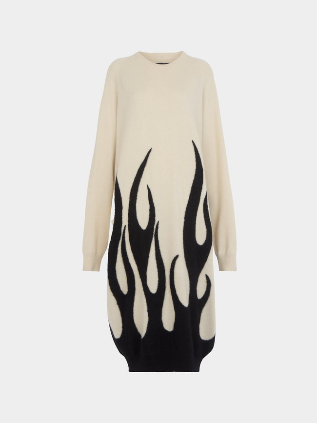 Frenckenberger - Sylvie Fleury Flame Cashmere Balloon Dress | Size: L -  - ABASK - 