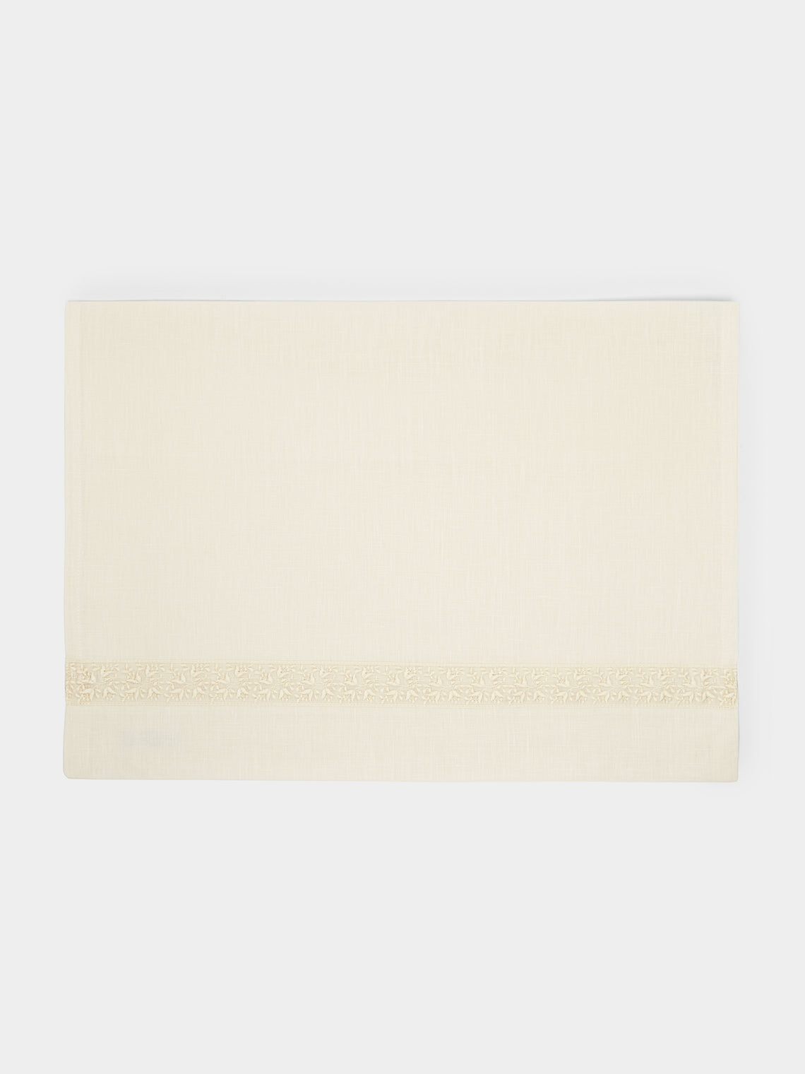 Los Encajeros - Roma Lace-Appliqué Cotton Guest Towels (Set of 4) -  - ABASK - 
