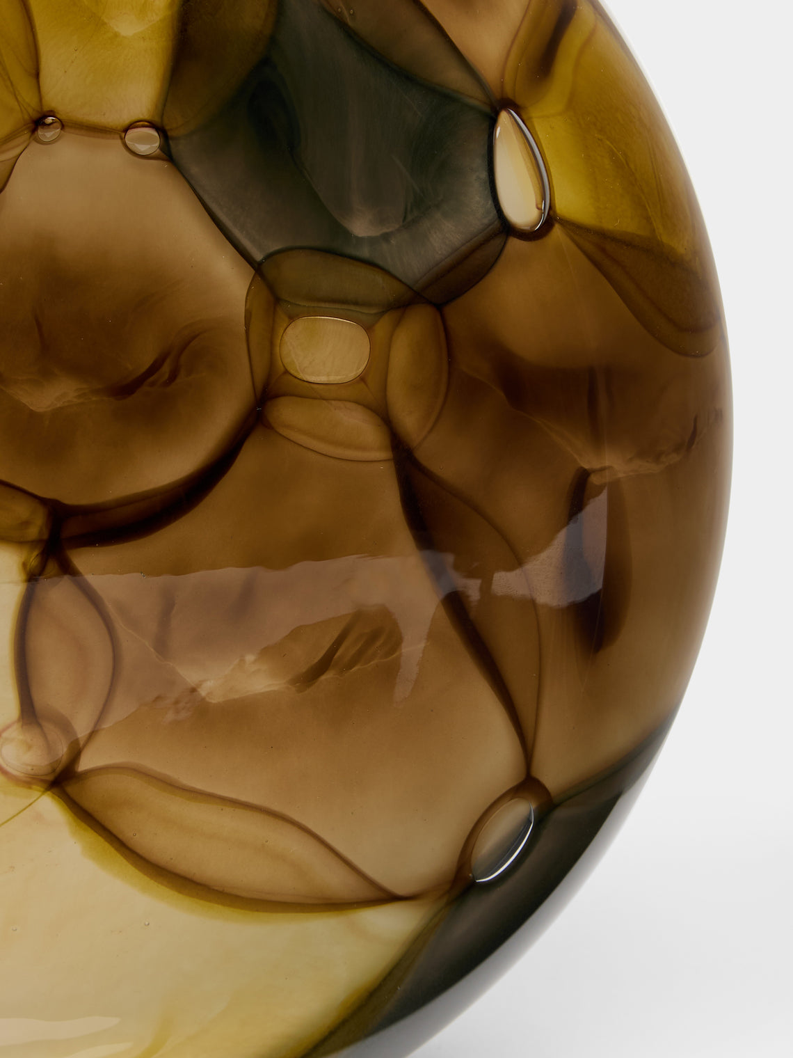 David Valner - Aquarelle Hand-Blown Glass Round Vase -  - ABASK