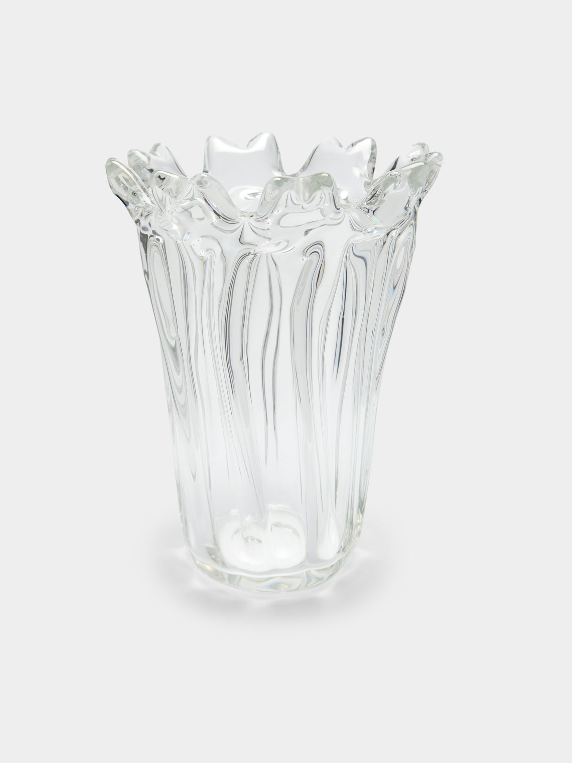 Antique and Vintage - 1950s Art Vannes Crystal Large Vase -  - ABASK - 