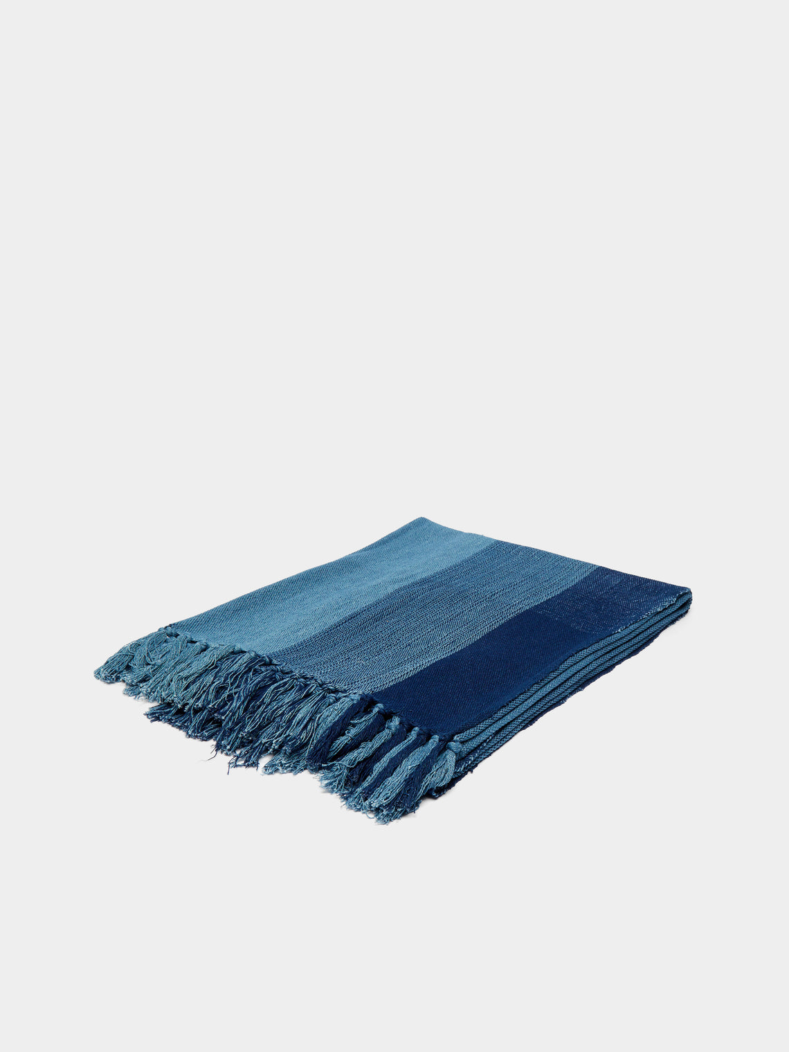 Hollie Ward - Ordahl Indigo-Dyed Handwoven Cotton Blanket -  - ABASK