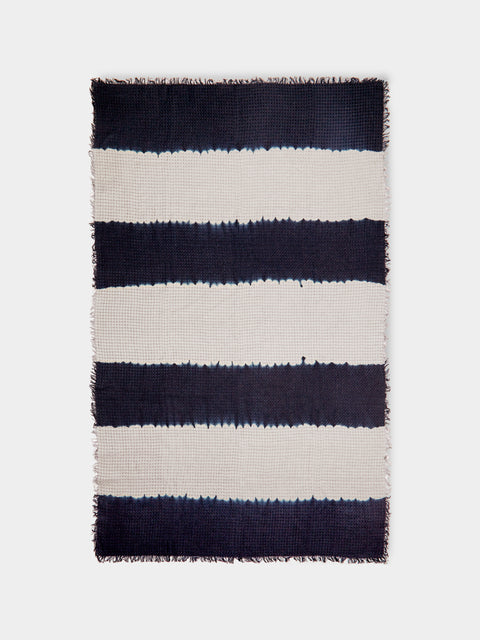 Suzusan - Shibori Waffle Linen Throw -  - ABASK