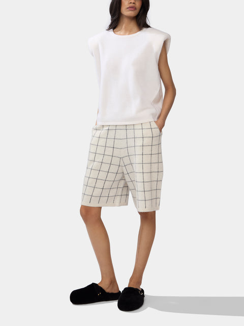 Frenckenberger - Cashmere Check Shorts -  - ABASK