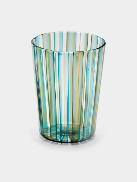 Mori Glass - Hand-Blown Glass Striped Tumblers (Set of 4) -  - ABASK - 