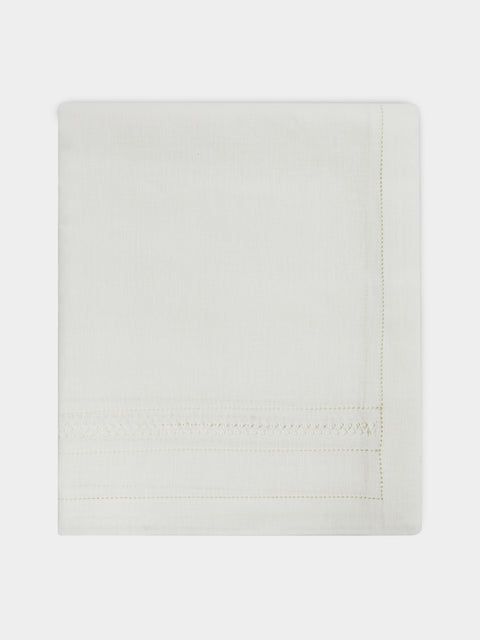 Volga Linen - Diamond-Stitch Linen Tablecloth -  - ABASK - 