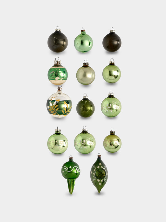 Antique and Vintage - Early 20th-Century Glass Baubles (Set of 14) -  - ABASK - 