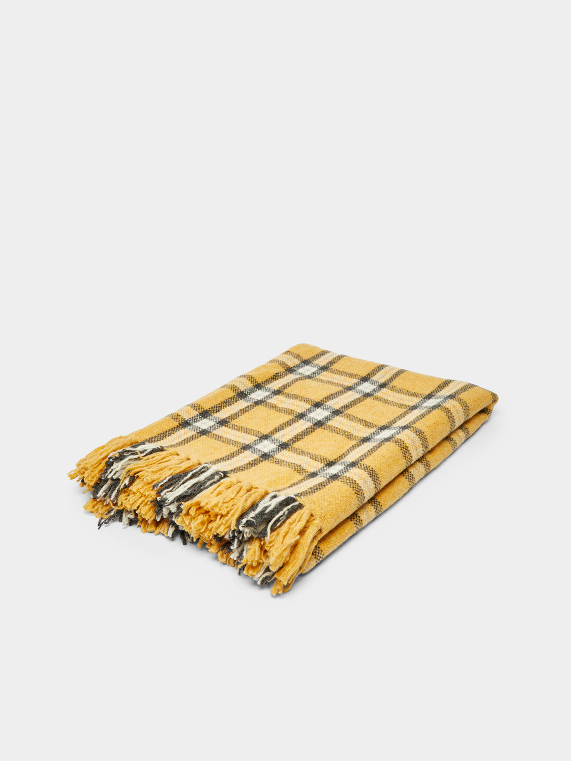 Hollie Ward - Archthine Handwoven Shetland Wool Check Blanket -  - ABASK
