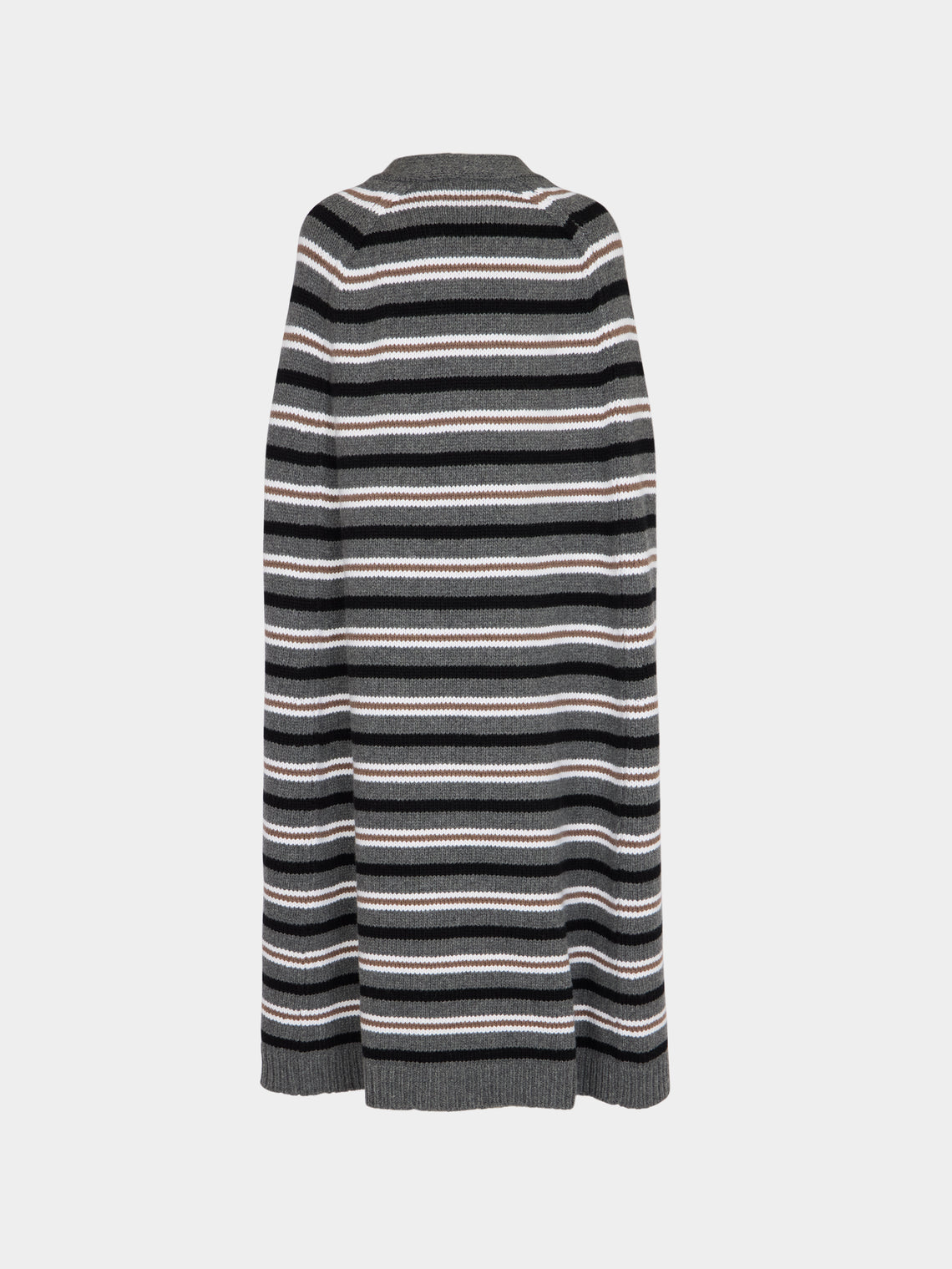 Isa Arfen - Lambswool Striped Cape | One Size -  - ABASK