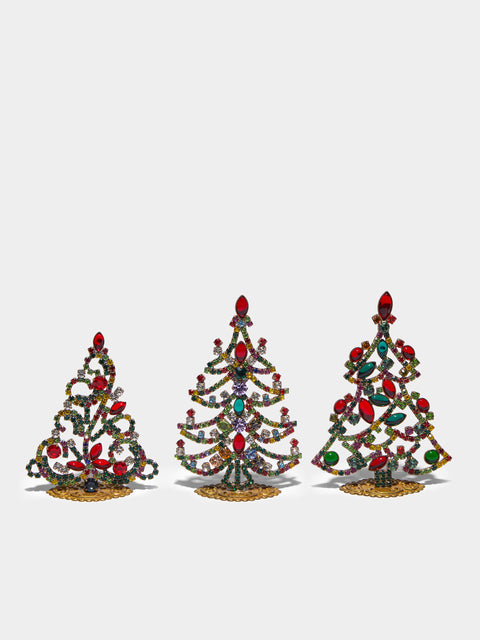 Antique and Vintage - 1930s Czech Jewelled Extra Small Christmas Trees (Set of 3) -  - ABASK - 