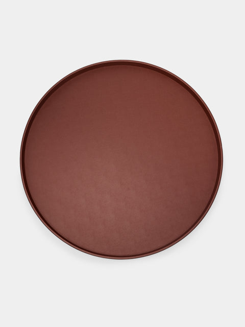 Giobagnara - Polo Utopia Leather Round Tray -  - ABASK - 