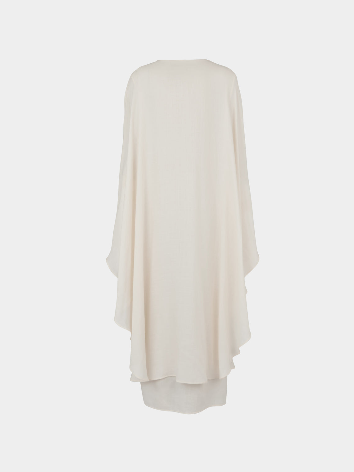 Les Vacances D'Irina - The Supergirl Wool, Silk and Cashmere Cape | One Size - Ivory - ABASK