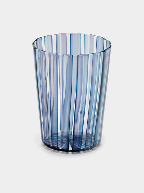 Mori Glass - Hand-Blown Glass Striped Tumblers (Set of 4) -  - ABASK - 