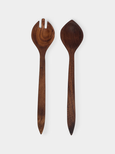 The Wooden Palate - Black Walnut Salad Servers -  - ABASK - 