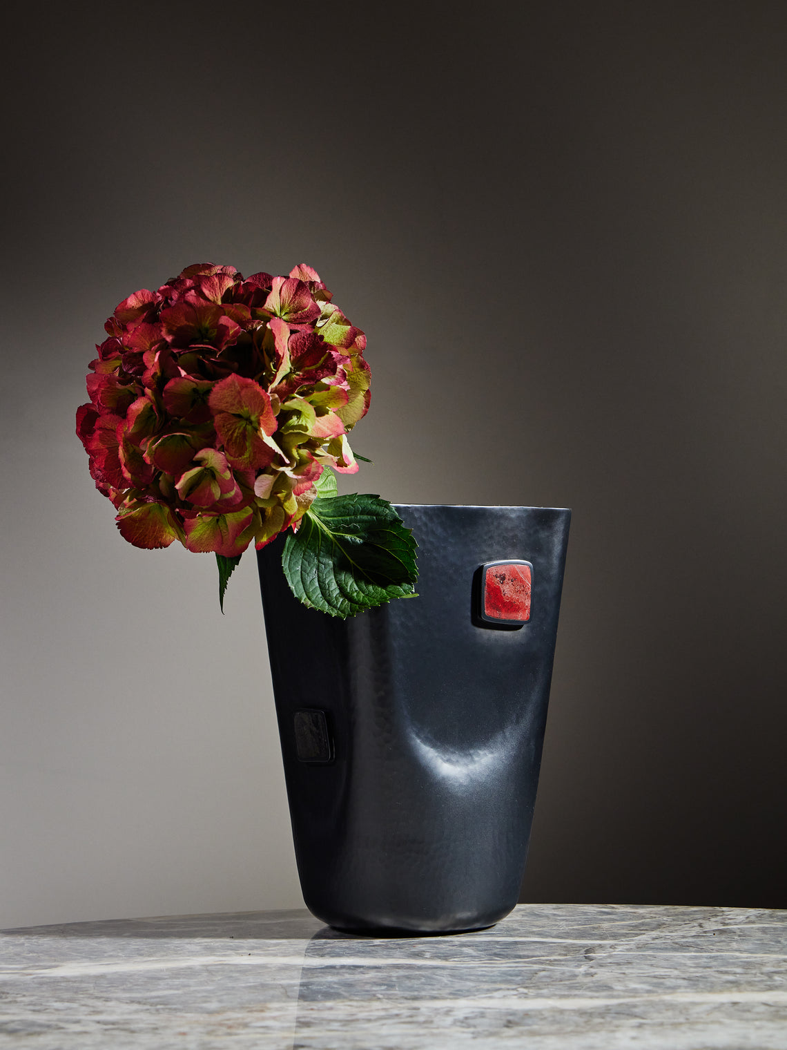 Viya - Alta Bronze and Semi-Precious Stone Vase -  - ABASK