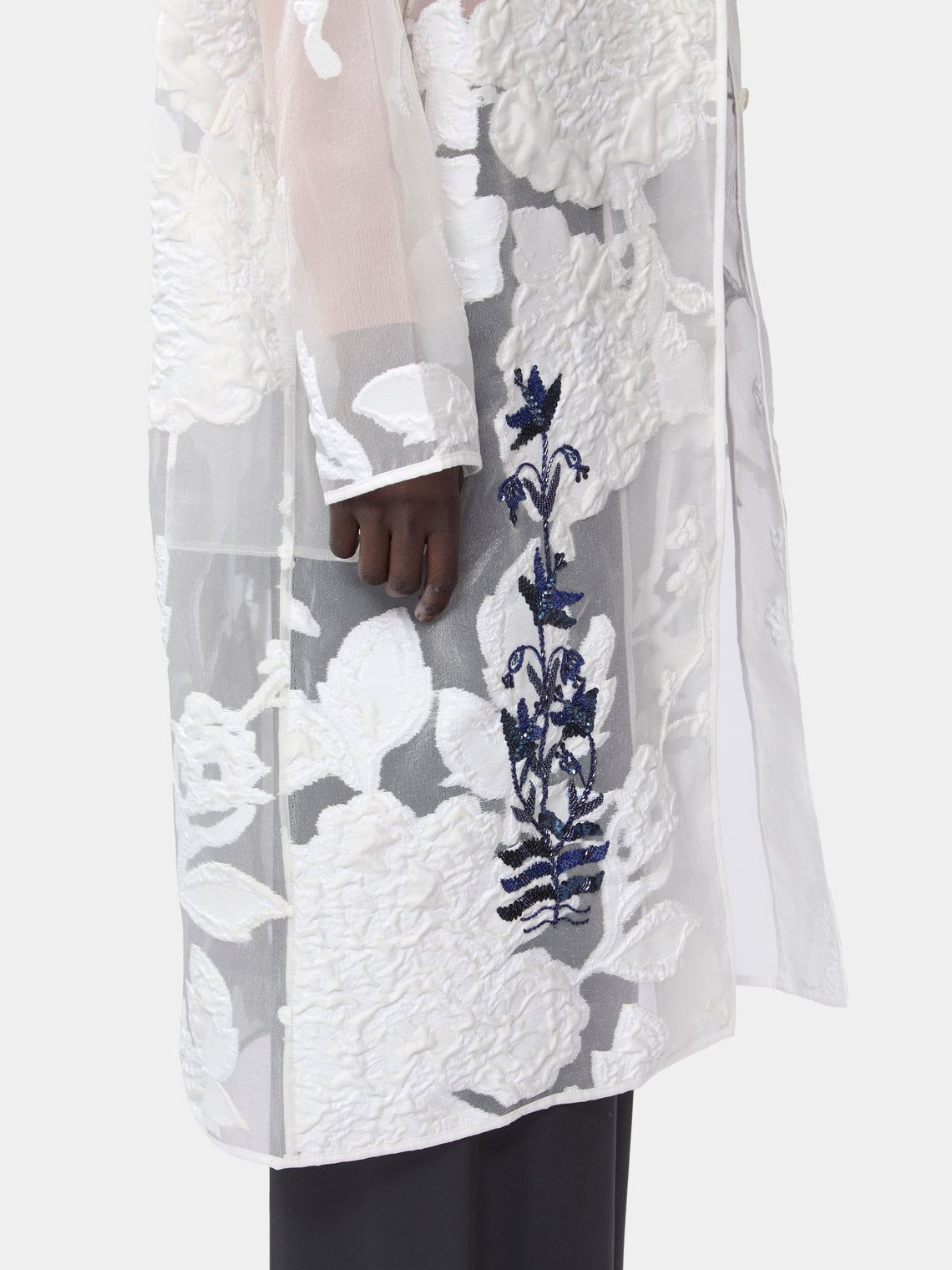 Nazzy Beglari - Organza Embroidered Silk Robe -  - ABASK