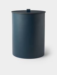 Rabitti 1969 - Orvieto Leather Wastepaper Bin - Blue - ABASK - 