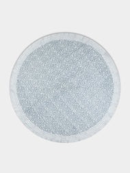 Chamois - Margerita Block-Printed Linen Round Tablecloth -  - ABASK - 