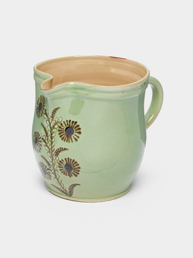 Poterie d’Évires - Flowers Hand-Painted Ceramic Rounded Jug -  - ABASK - 