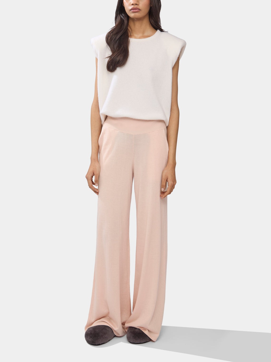 Frenckenberger - Cashmere Wide Trousers | Size: S -  - ABASK