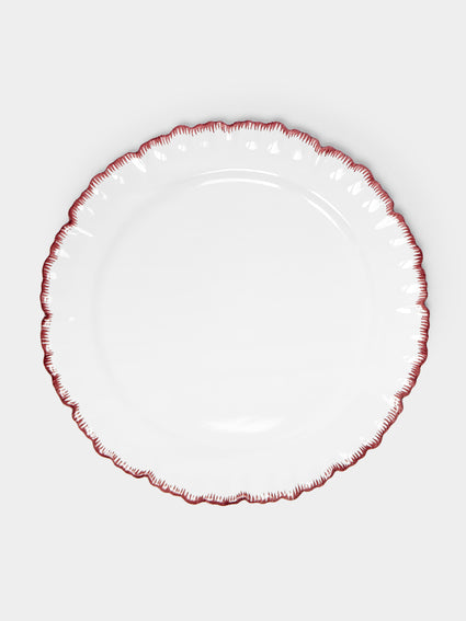 Atelier Soleil - Combed Edge Hand-Painted Ceramic Charger Plates (Set of 4) -  - ABASK - [thumbnail]