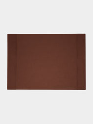 Giobagnara - Douglas Leather Desk Blotter - Brown - ABASK - 