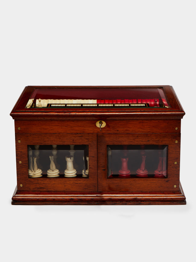 Antique and Vintage - 1889 English Oak Royal Cabinet of Games -  - ABASK - 