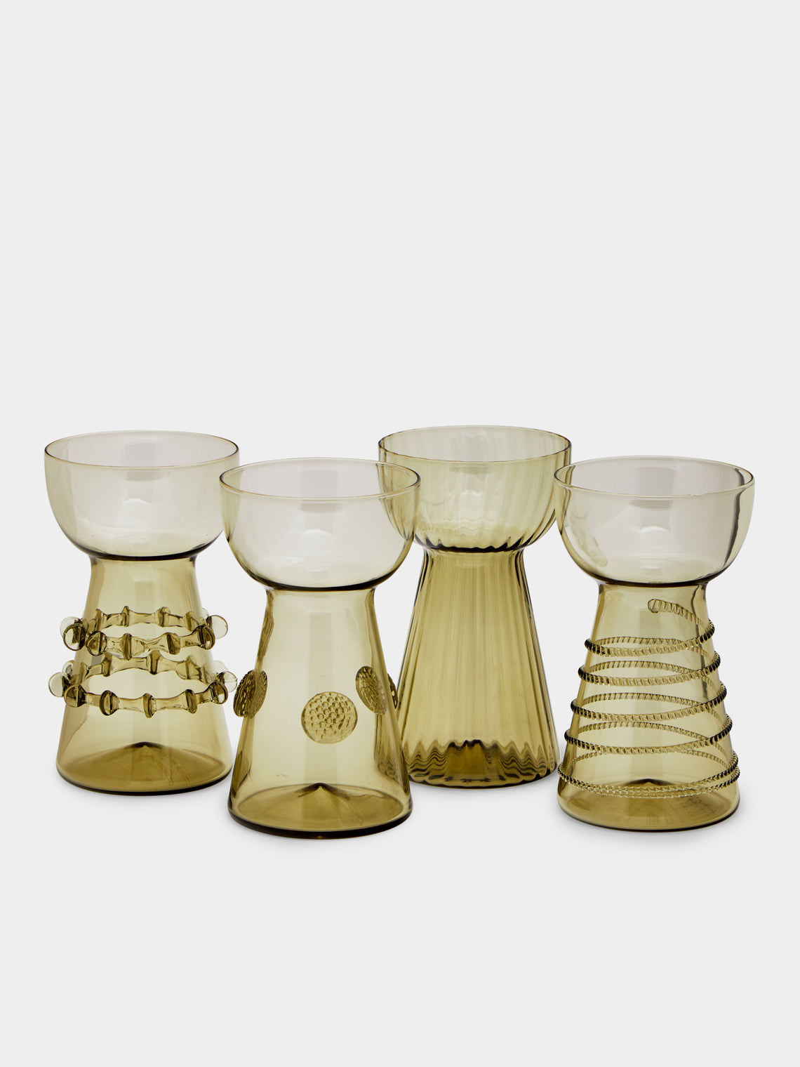 Bollenglass - Hand-Blown Glass Bulb Vases (Set of 4) -  - ABASK
