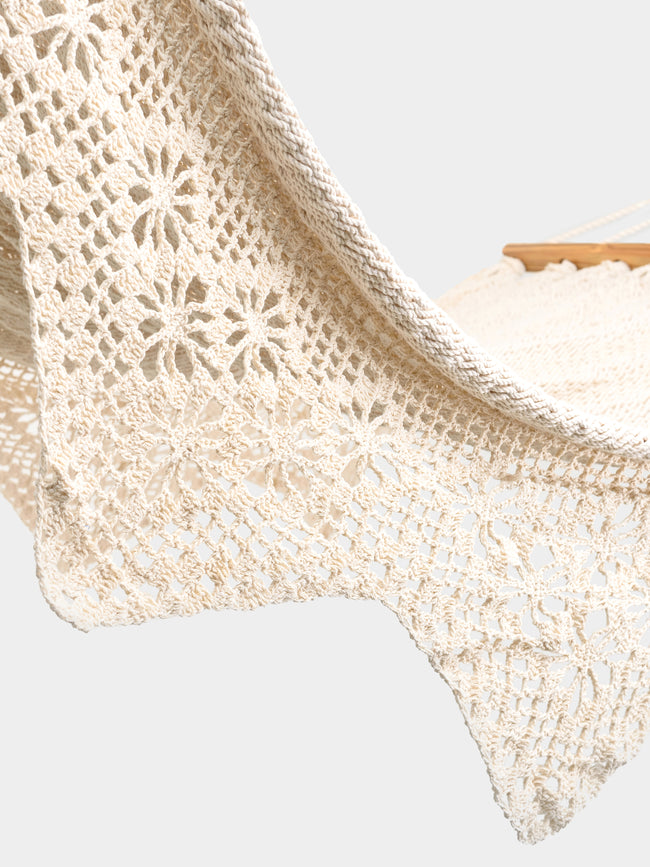 Nicaragua Artisans - Boho Handwoven Cotton King Hammock -  - ABASK