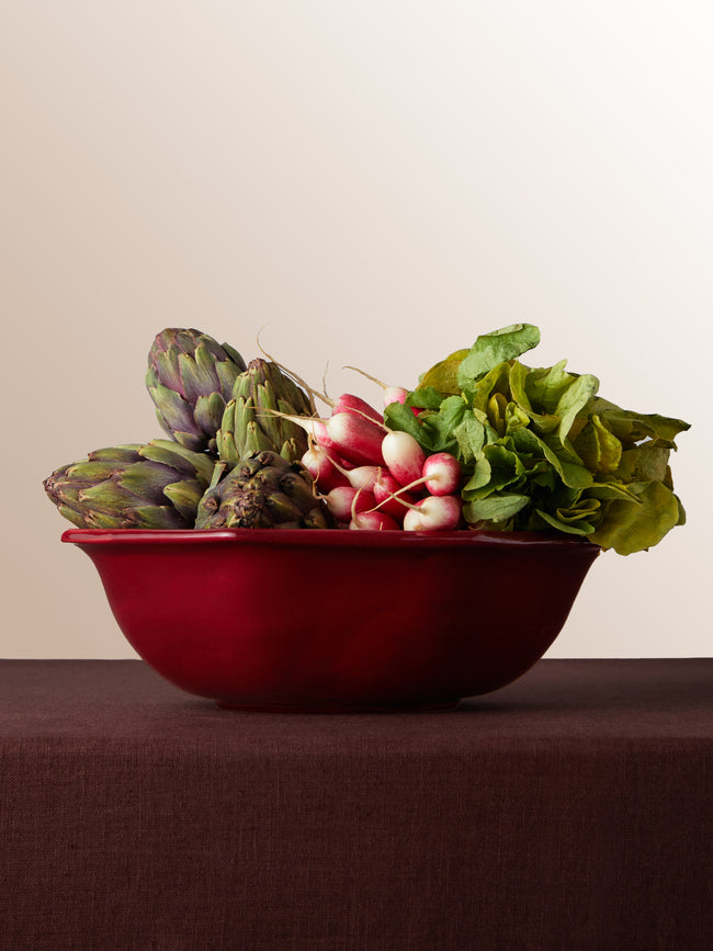 Maison Pichon Uzès - Louis XVI Hand-Glazed Ceramic Salad Bowl -  - ABASK