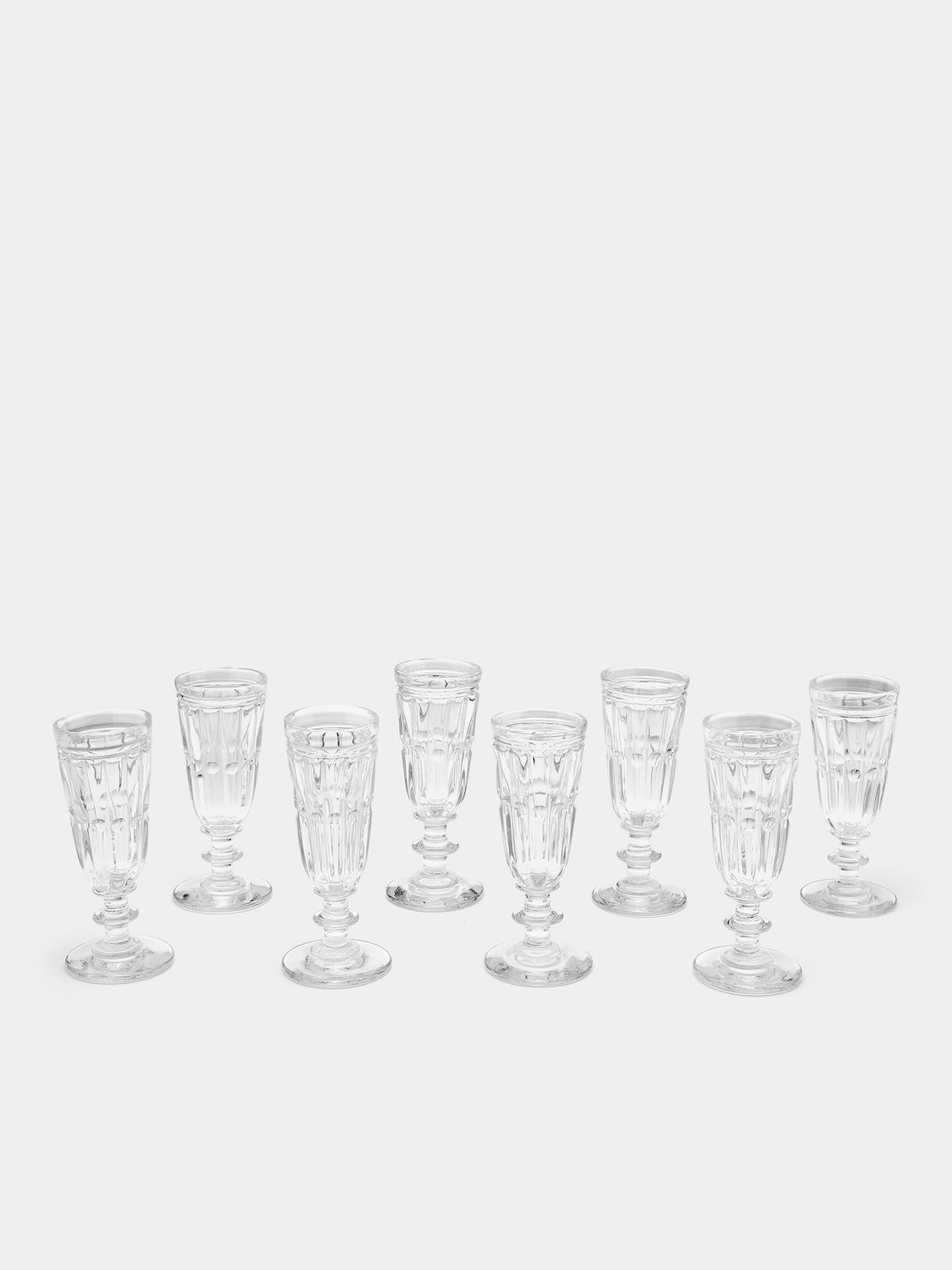 Antique and Vintage - 1870s Baccarat Crystal Flutes (Set 8) -  - ABASK - 