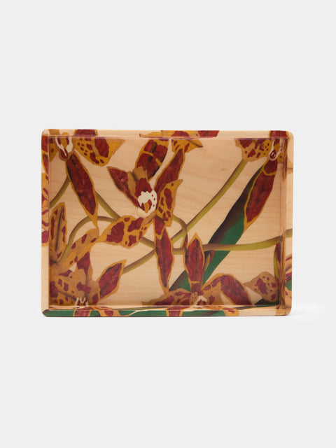 Silvia Furmanovich - Orchids Marquetry Wood Vide Poche -  - ABASK