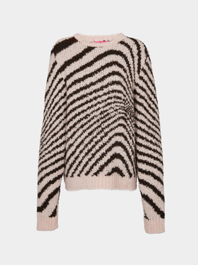 The Elder Statesman - Digital Surfer Cashmere Crew-Neck Sweater | Size: S -  - ABASK - 