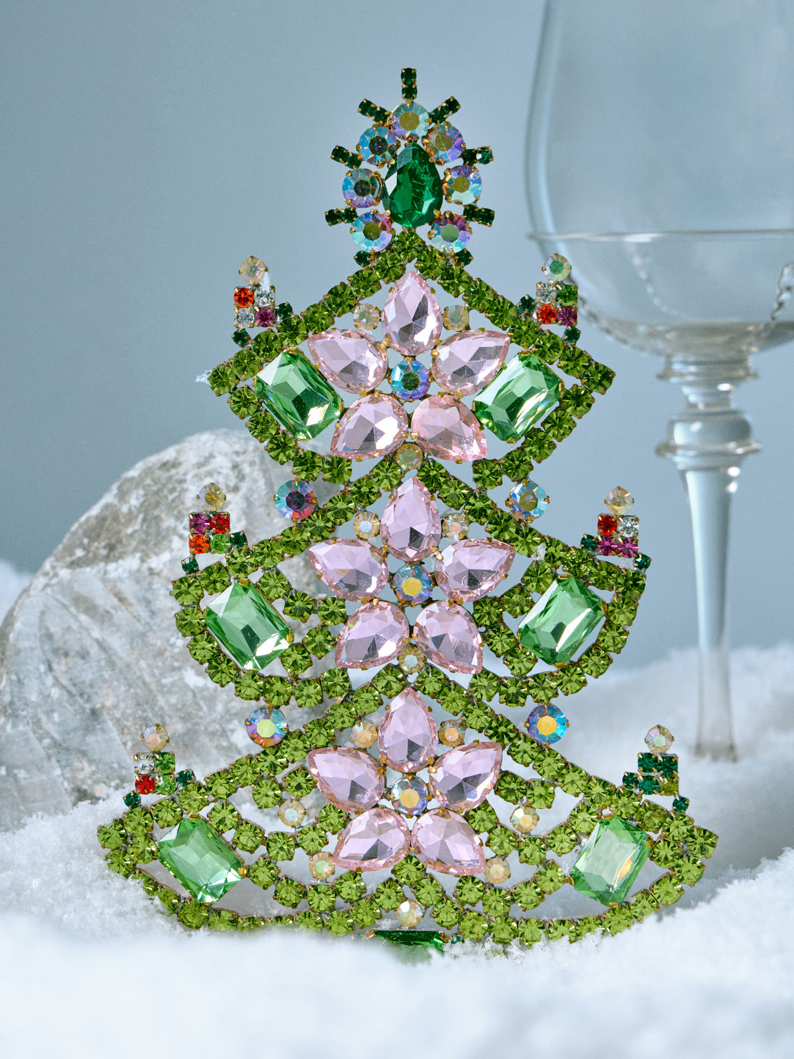 Antique and Vintage - 1930s Czech Jewelled Medium Christmas Tree -  - ABASK