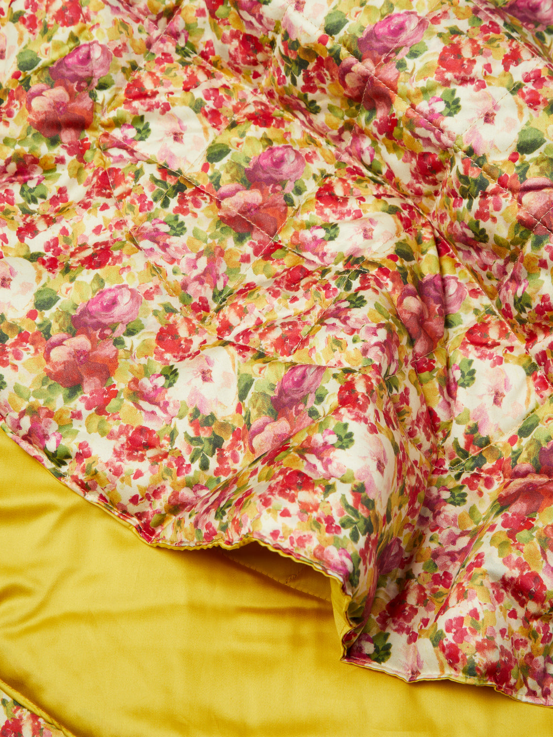 Loretta Caponi - Floral Quilted Cotton Eiderdown Quilt -  - ABASK