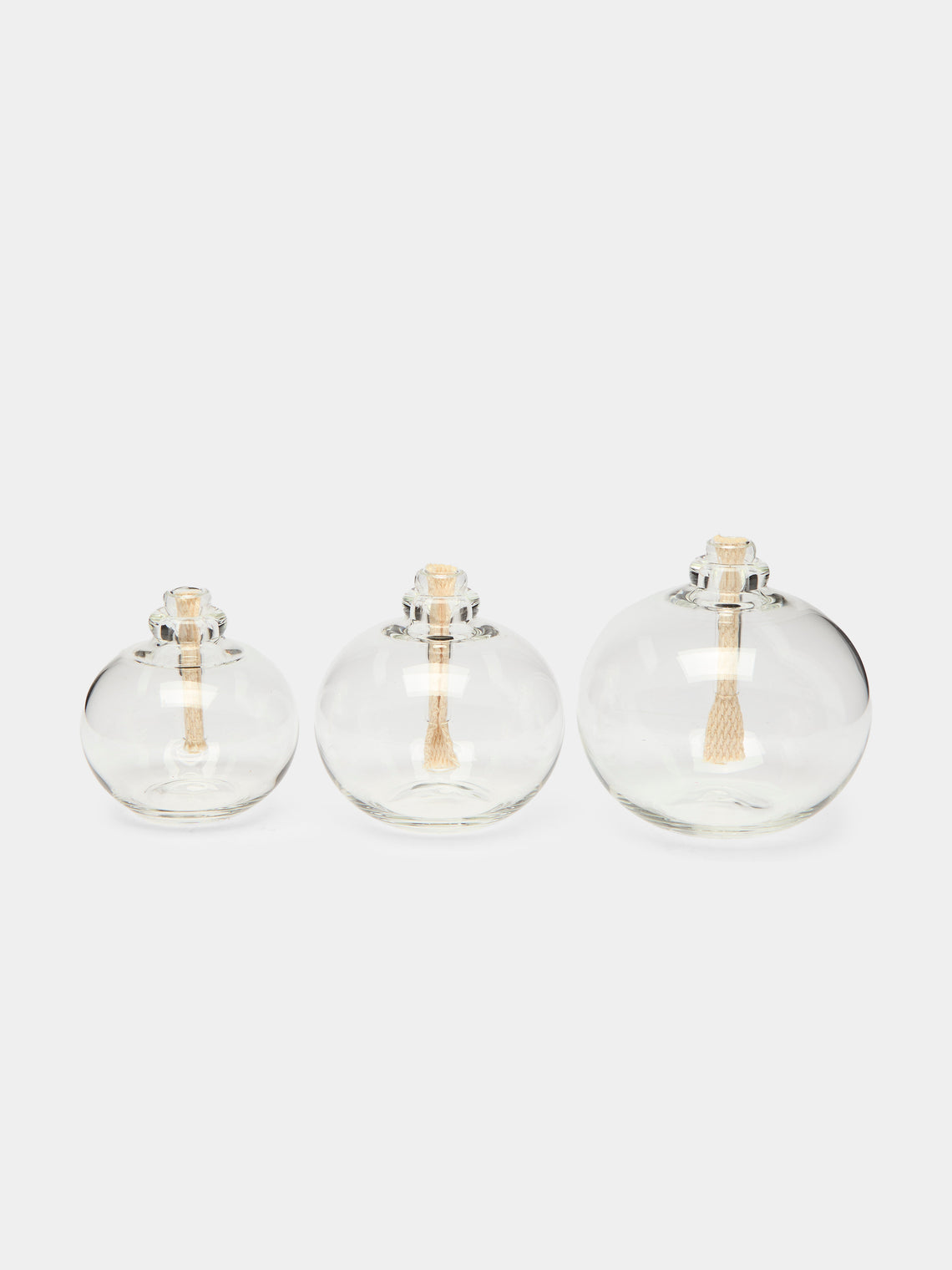 Wolfard Glassblowing - Flower Bulb Hand-Blown Glass Oil Lamps (Set of 3) -  - ABASK - 